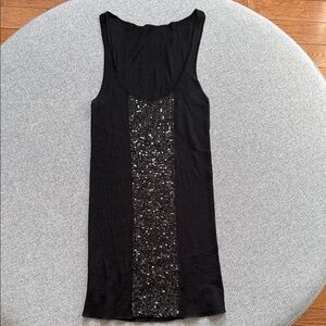 Express Black Sequin Tank Top